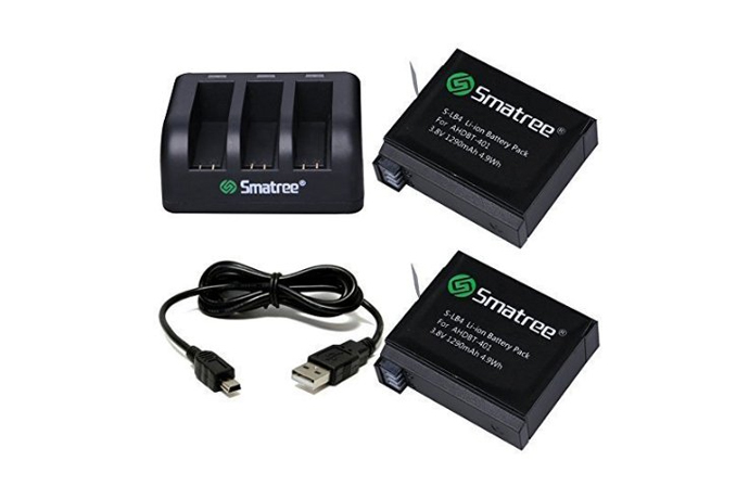 Smatree Battery (2-Pack) and 3 Channel charger