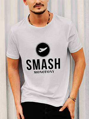Smash Monotony Merchandise - White T-shirt